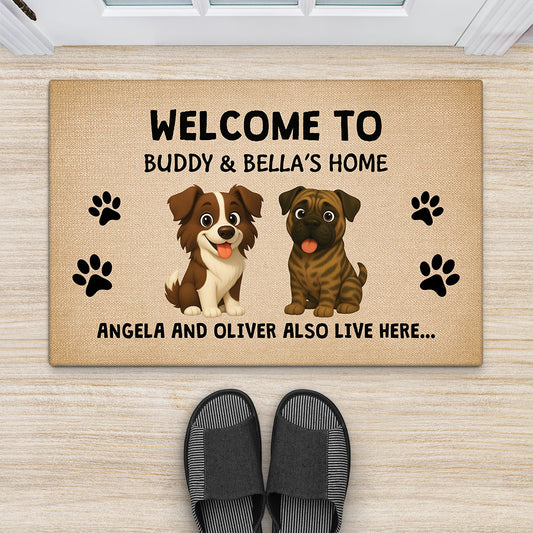 6783DUS2 funny welcome dog doormat personalized dog gifts for owners_ 6783DKV5C
