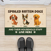 6789DUS2 spoiled rotten dogs live here doormat customized gifts for dog lovers 6789D8V5C