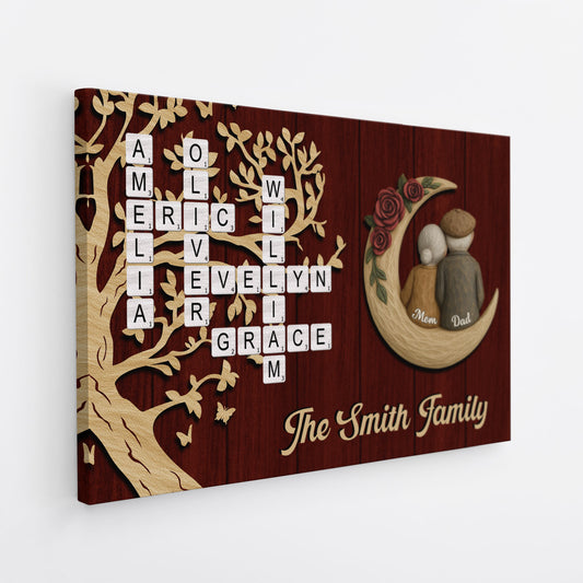 6792CUS2 personalized family name crossword canvas_ gifts for christmas 6792C3V5I