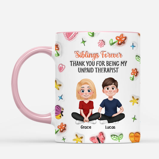 6796MUS1 3d printing effect besties forever mug custom gifts for friends sister brother 6796M86AF2_651a3a97 6adc 4818 b735 f32658b3dd34