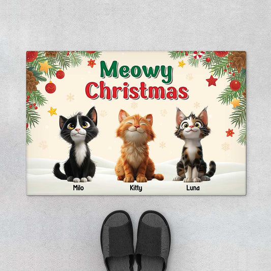 6923DUS1 cat christmas doormat personalized gifts for cat lovers 6923D86WD