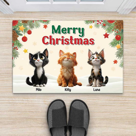 6923DUS1 cat christmas doormat personalized gifts for cat lovers 6923D86WD2