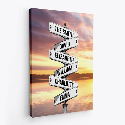 6925CUS2 personalized street sign canvas_ christmas gift for family 6925C3VAI