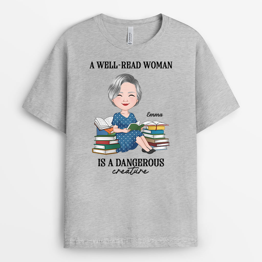 6929AUS2 a well read woman is a dangerous creature shirt_ custom gifts for book lovers 6929AKTZA