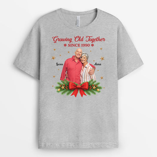 6933AUS1 personalized christmas shirts for couples growing old together since 6933AKLTG_2
