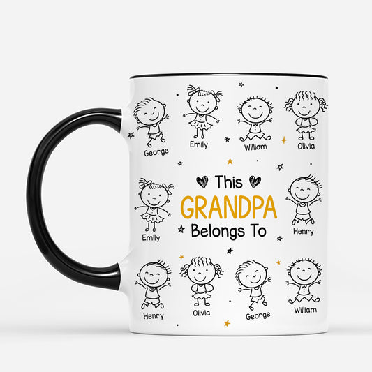 6937MUS2 this grandpa belongs to mug personalized gifts for grandparents 6937MTYMB