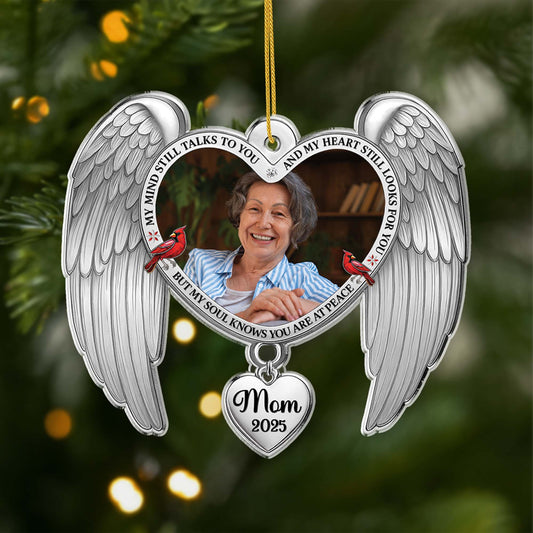 6942OUS1 custom acrylic christmas ornaments photo memorial gifts for loss of mom dad 6942O