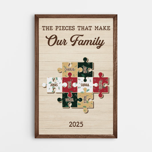 6952CUS1 personalized family canvas with names_ family puzzle wall art 6952CTPZI