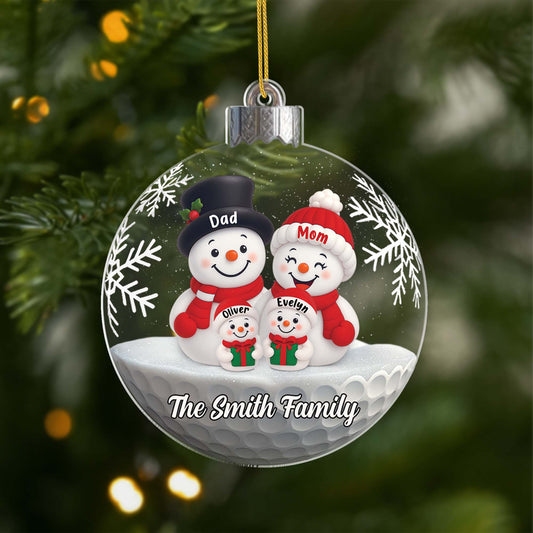 6991OUS1 acrylic snowman family ornament_ personalized gifts for christmas 6991OKZ5I