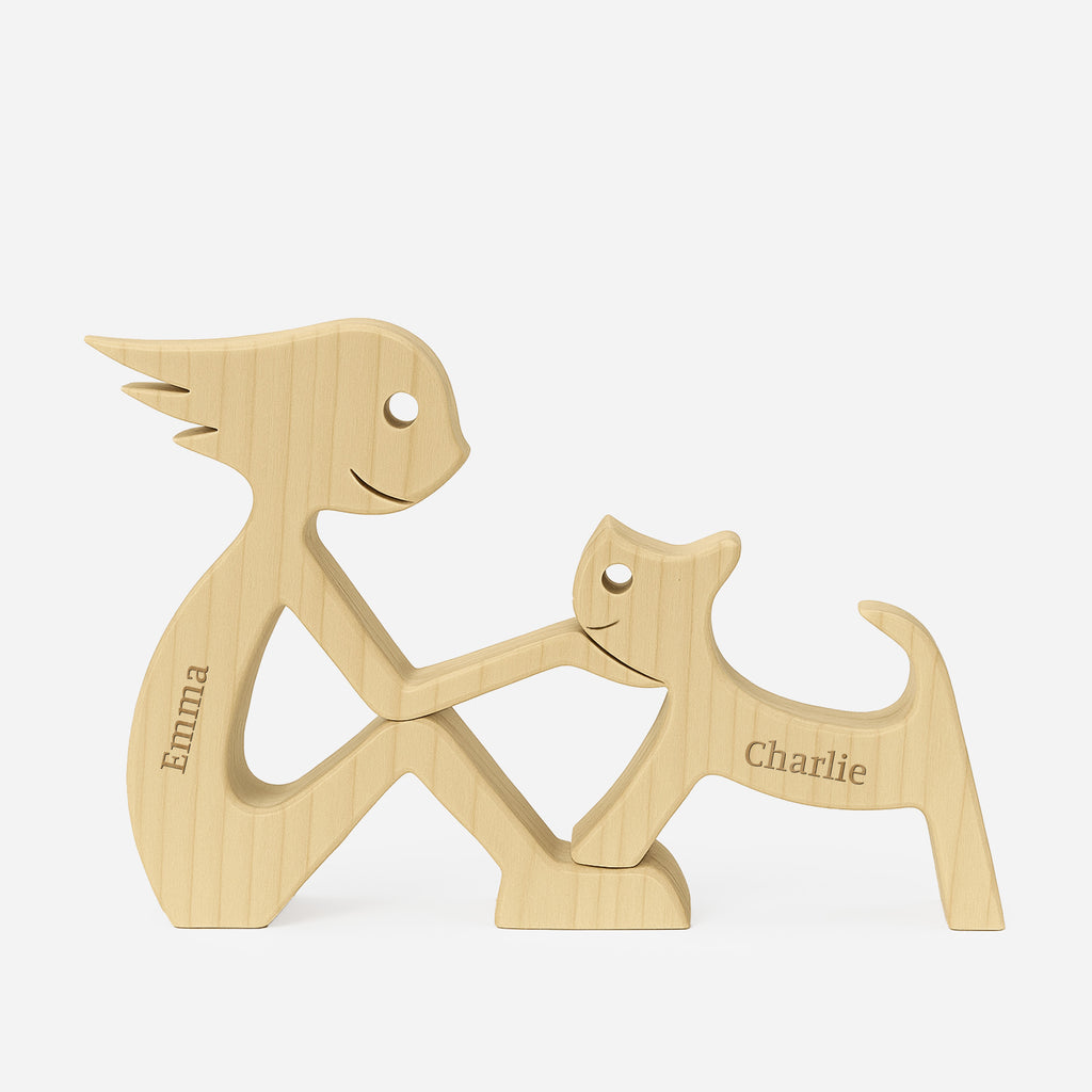 7007QUS2 wooden puzzle with horse cat dog personalized gifts for pet lovers 7007Q0T3I