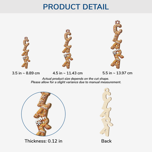 7018OUS2 3d printing effect 1 layered wooden cookie letter ornaments personalized xmas gifts 7018O