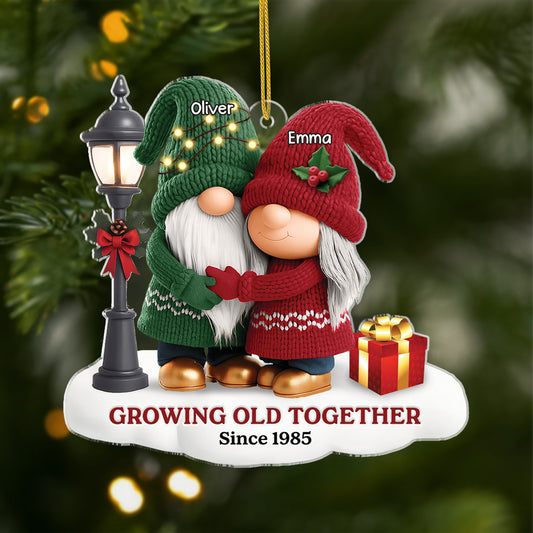 7028OUS1 3d printing effect acrylic christmas gnomes ornaments customized gifts for couples 7028OTV5G