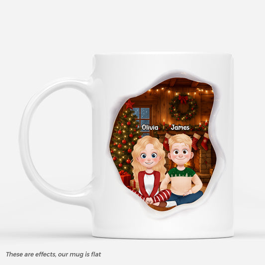 7066MUS1 3d printing effect personalized christmas coffee mugs xmas gifts for couples 7066MTVNG