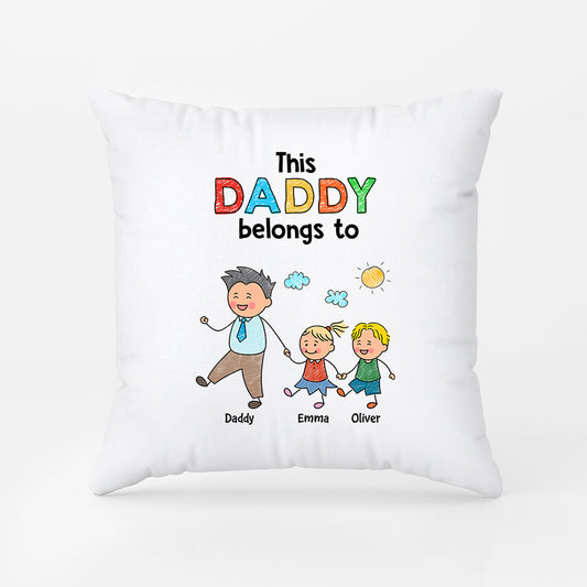 7078PUS2 this mom belongs to pillow with kids names custom gifts for momdad 7078ptpaa