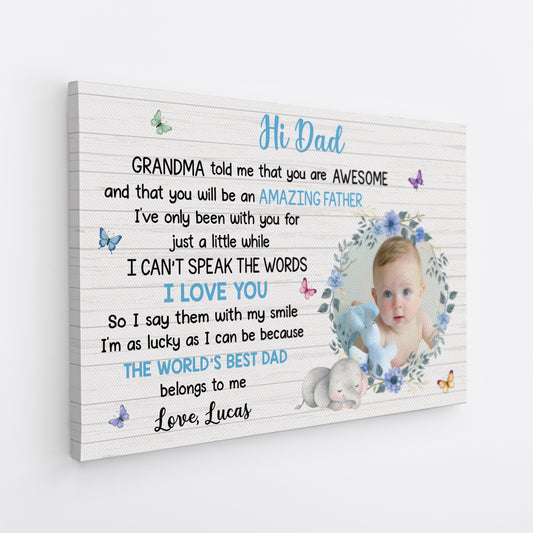 7098CUS2 custom photo canvas prints gifts from baby to mom_ dad 7098C8VAK