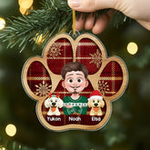 7104OUS2 acrylic dog paw print ornament_ custom christmas gifts for dog owners 7104OKV5D