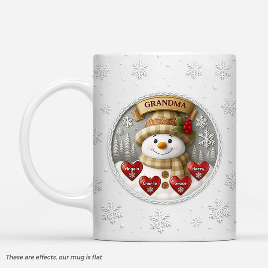7105MUS1 3d printing effect personalized snowman mug christmas gifts for grandma 7105M8QMA
