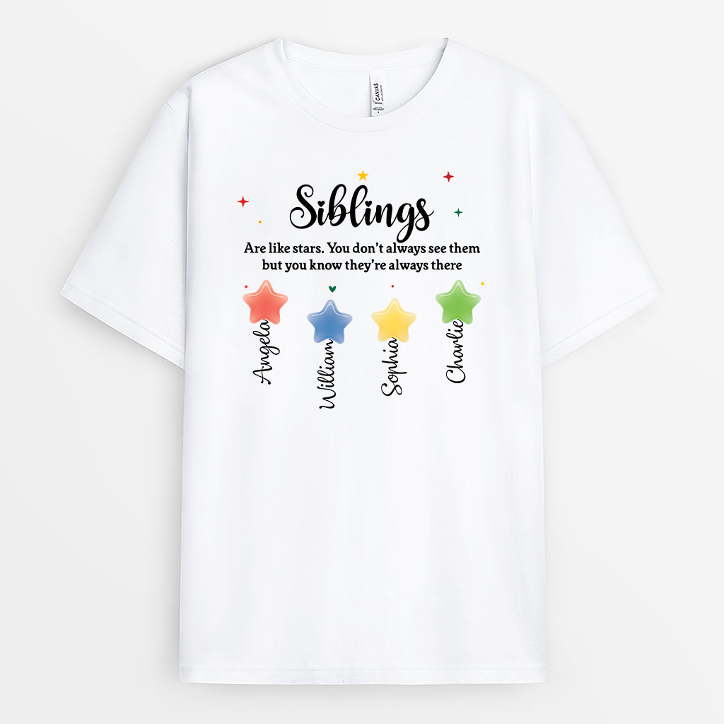 7108AUS1 siblings are like stars shirt personalized gifts for sister brother friends 7108A8QME