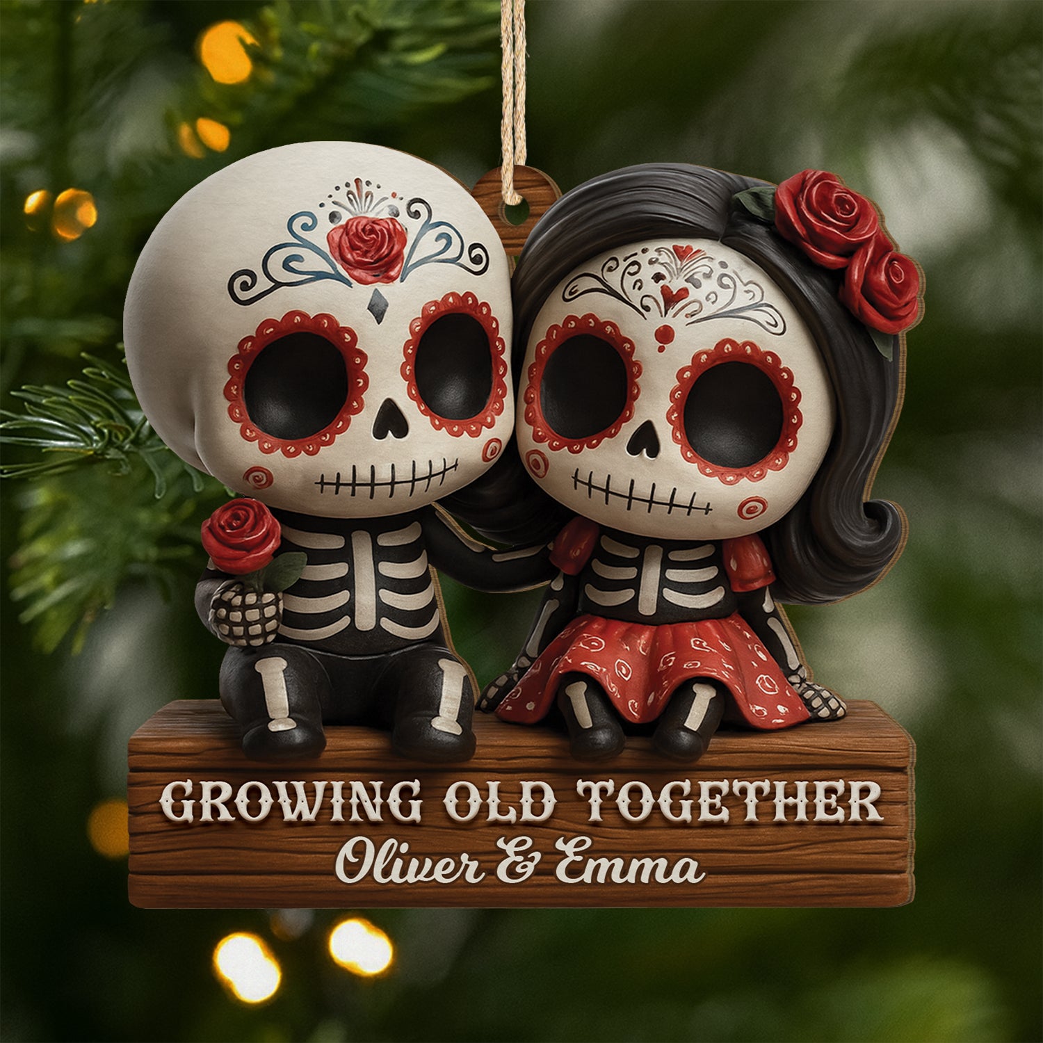 7125OUS1 3d printing effect 1 layered wooden growing old together ornament custom couples christmas gifts 7125O3VZG