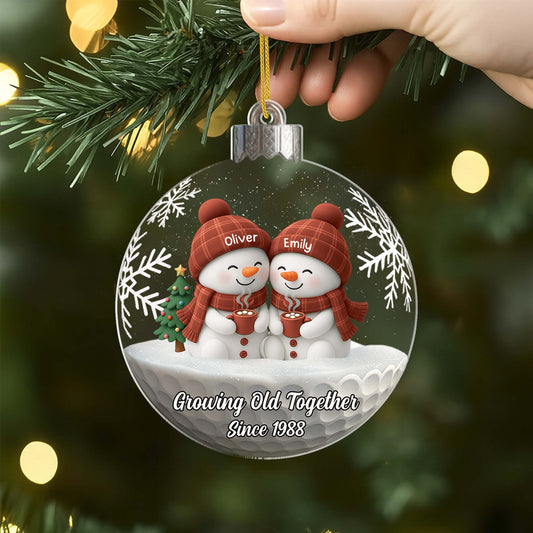 7136OUS2 3d printing effect snowman christmas ornaments acrylic personalized couple gifts 7136O8Q5G