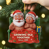 7144OUS2 3d printing effect acrylic naughty santa and mrs claus ornaments customized xmas gifts 7144O3ZWG