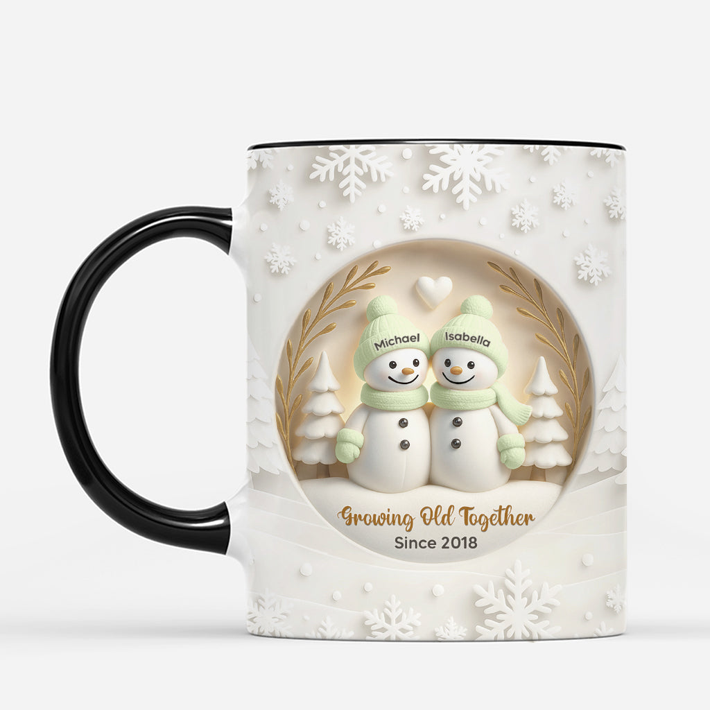 7147MUS2 3d printing effect snowman mugs customized mugs for couples 7147M8VAG