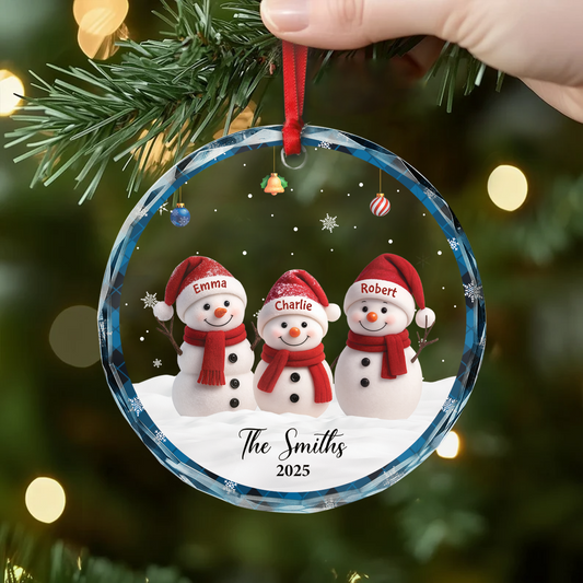 7153OUS2 glass snowman christmas ornaments personalized family gifts 7153O8T5I