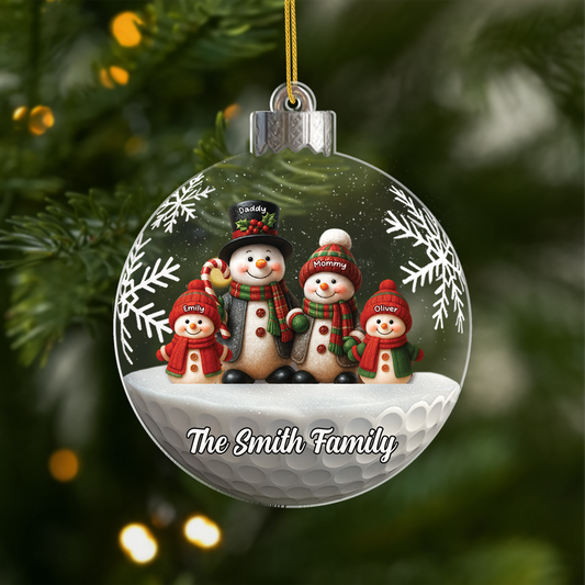 7156OUS1 3d printing effect acrylic snowman xmas ornaments custom family gifts 7156OTT5I