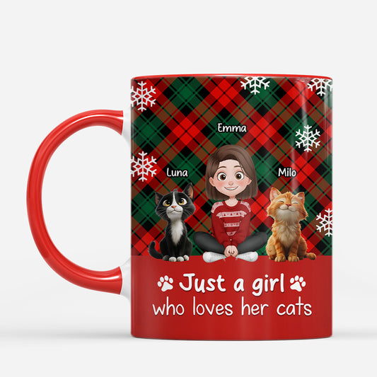 7170MUS2 custom cat and owner mug_ christmas gifts for cat lovers 7170MKPCD