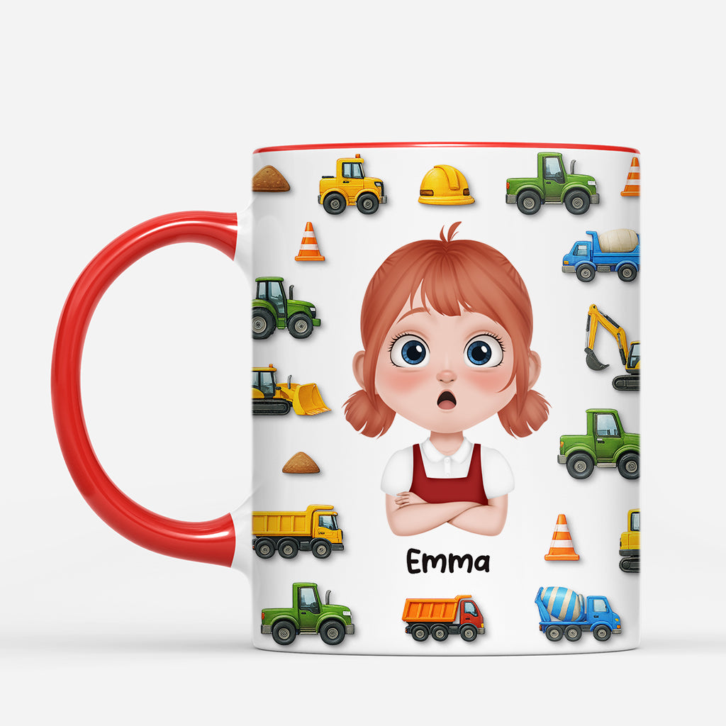 7178MUS2 3d printing effect construction coffee mug_ personalized kids gifts 7178M