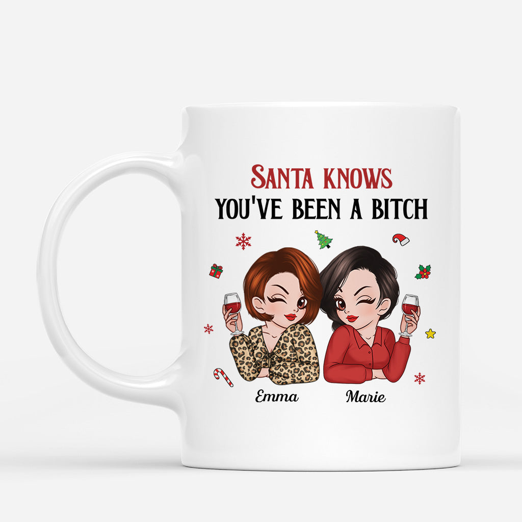 7180MUS1 santa knows youve been a bitch mug custom christmas gifts for female friends 7180MKLTA_1