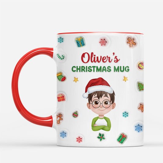 7186MUS2 3d printing effect personalized christmas mug with photo gifts for him her 7186MKQ5A