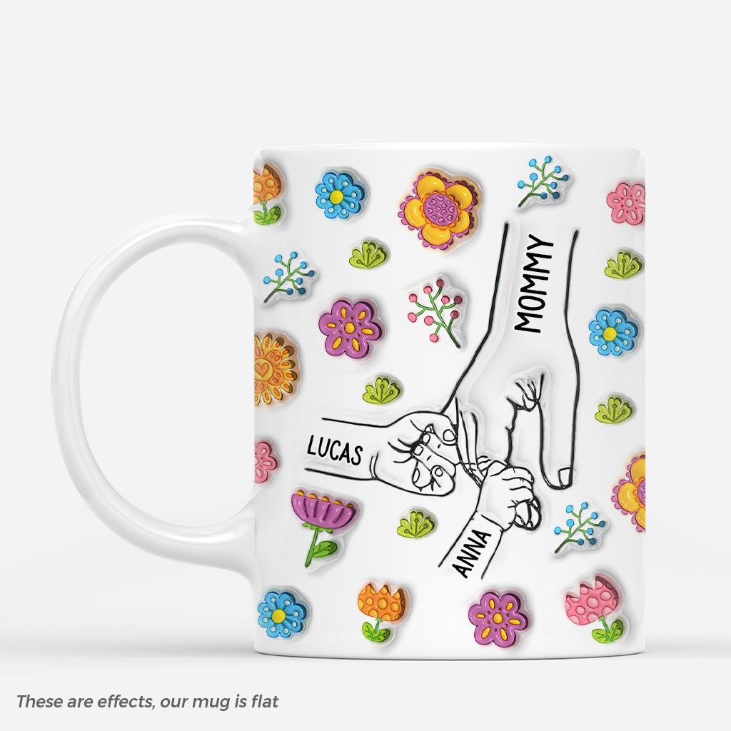 7189MUS1 3d printing effect personalized flower mug unique gifts for grandma mom 7189M3QWA