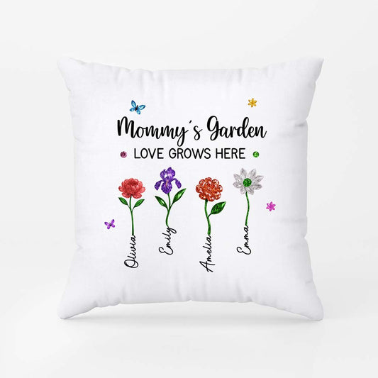 7211PUS2 grandmas garden love grows here pillow custom gifts for grandmamom 7211p6q5a