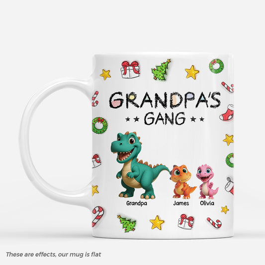 7213MUS1 christmas dinosaur mug personalized gifts for grandma and grandpa 7213M6T5B