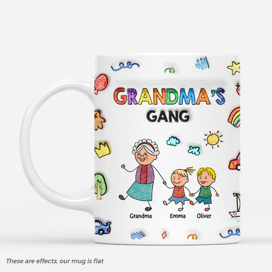 7217MUS1 3d printing effect grandma gang mug custom gifts for grandparents 7217MTHAA