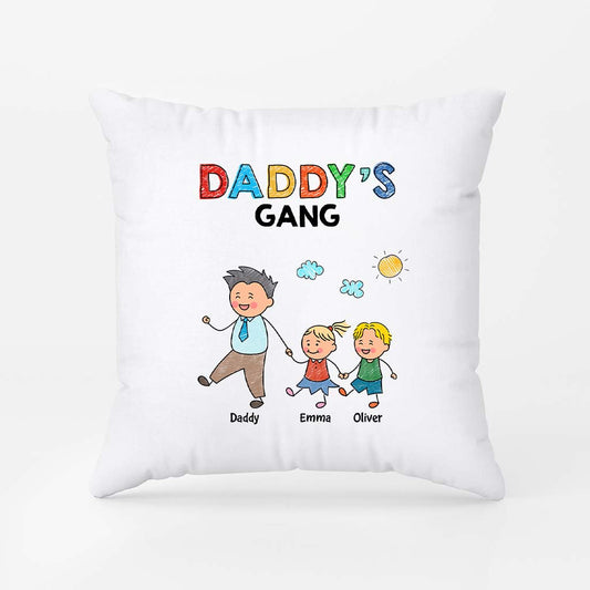 7217PUK1 personalised mummys gang pillow with kids names for mum and dad 7217ptlaa