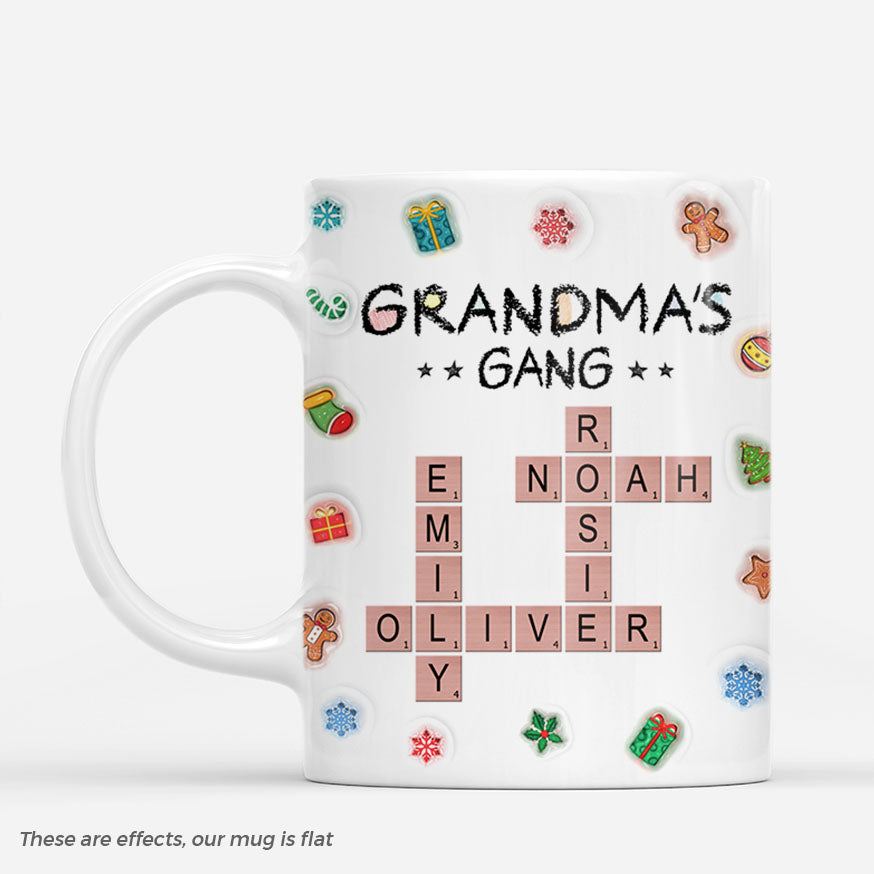 7225MUS1 3d printing effect crossword puzzle art mug custom christmas gifts for grandma grandpa 7225MKT5A