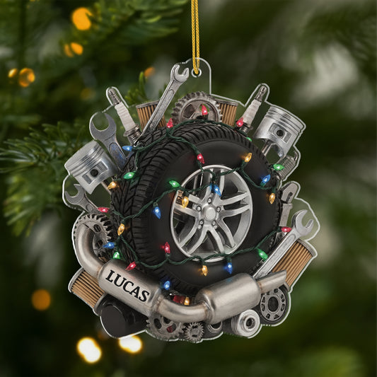 7230OUS1 3d printing effect acrylic mechanic ornament_ personalized christmas gift 7230OKVCB