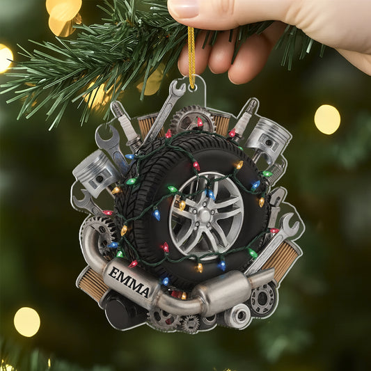 7230OUS2 3d printing effect acrylic mechanic ornament_ personalized christmas gift 7230OKVCB