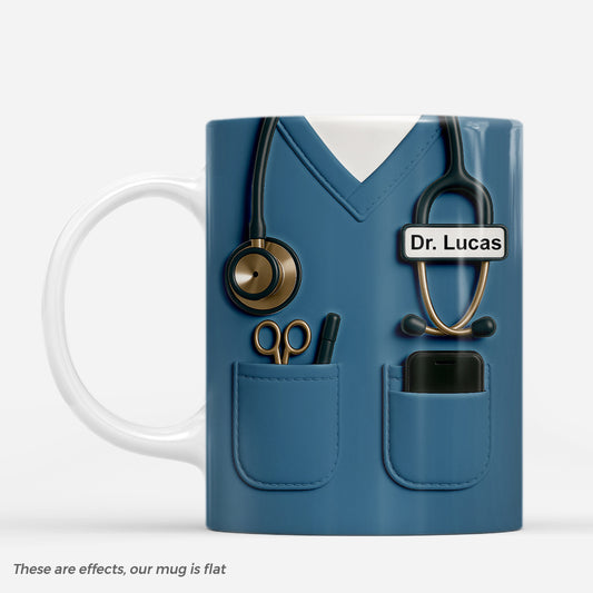 7241MUS1 3d printing effect personalized mugs gifts for nurses doctors 7241MTVWN