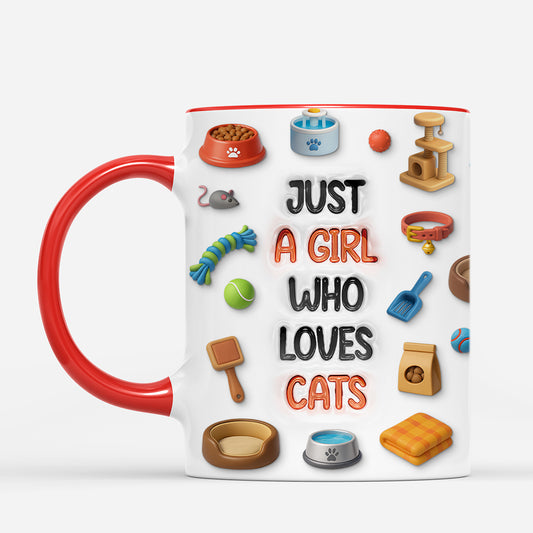 7246MUS2 3d printing effect just a boy who loves cats mug custom cat lover gifts 7246MKVZD