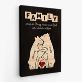 7266CUS2 custom bear family canvas family a little bit of crazy wall art_ 7266CTT5I