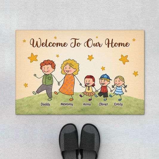 7280DUS1 welcome to our home_ doormat personalized gifts for a family 7280D3V5I