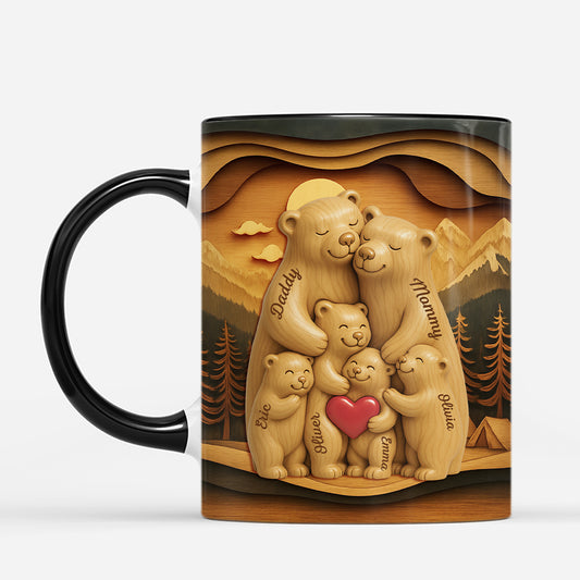 7300MUS2 3d printing effect bear family mugs_ personalized gifts for family 7300M6VNI