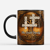7302MUS2 crossword puzzle art mugs with names personalized family tree gifts 7302M6TWI