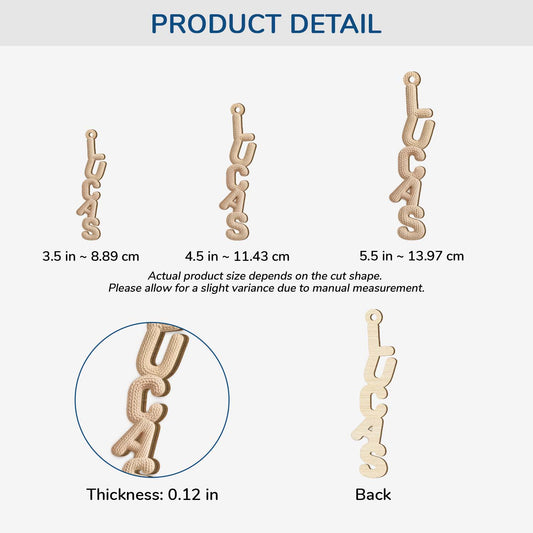 7319OUS1 3d printing effect 1 layered wooden name ornaments custom christmas gifts 7319OT5LA