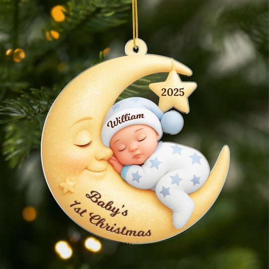 7330OUS1 3d printing effect acrylic babys 1st christmas ornament personalized kids gifts 7330O3Q5K