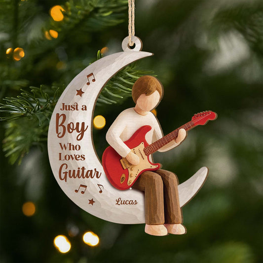 7351OUS1 custom 1 layered wooden guitar ornament_s christmas gifts for guitar players 7351OTL5A