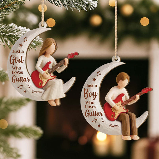 7351OUS2 custom 1 layered wooden guitar ornament_s christmas gifts for guitar players 7351OTL5A
